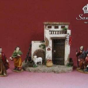 Aldeanos la posada musical - 7 pz - 20 cm, SANTINI, 0622 *** AGOTADO ***