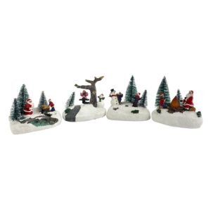 Escenas para villas con luz x 4 - 12 x 7.5 x 11.5 cm., SANTINI, 0743