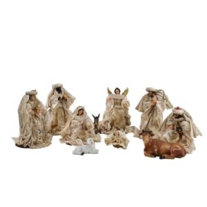 Pesebre en tela - 10 Pz. - 15 cm., SANTINI, 0843