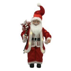 Santa de pie con luces - 20 x 15.5 x 45 cm., SANTINI, 2643