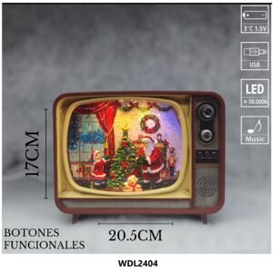 Adorno televisor con luz y musica, N.A, WDL24034