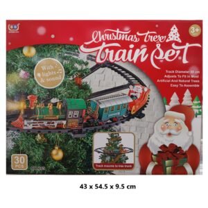Tren de navidad con base para arbol o piso con luz y sonido, OE-RY, 289
