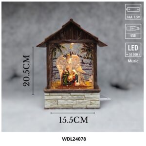 Adorno establo con nacimiento, luz y musica, N.A, WDL24078