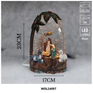 Adorno cupula con nacimiento, luz y musica, N.A, WDL24097 *** AGOTADO ***