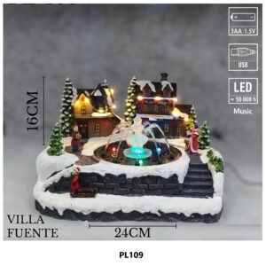 Villa con fuente de agua, luz y musica, N.A, PL109 *** AGOTADO ***